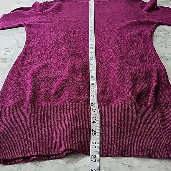 Womens Sz M Purple Angora Blend Lightweight Lagenlook Artsy Cardigan Sweater - Picture 10 of 12